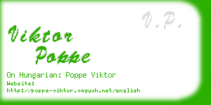 viktor poppe business card